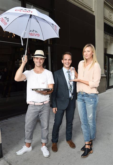 Maria Sharapova Serves Up Evian Bottle Service In New York City