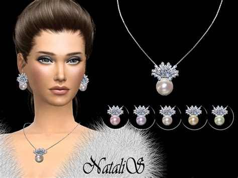 Pearl Jewelry Sets Ts4 Winter Pearl Jewelry Sets P11 Sims4