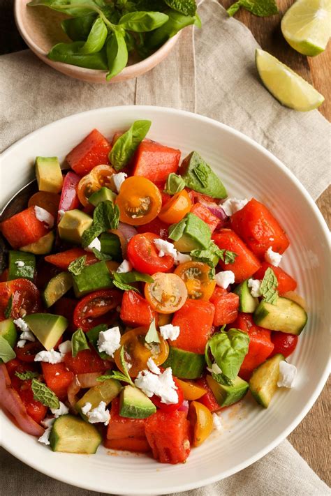 Grilled Watermelon Tomato Salad With Chipotle Vinaigrette Mindful Cooks