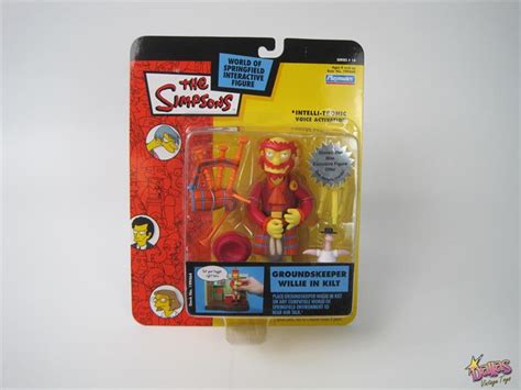 2003 Playmates The Simpsons Interactive Figure Groundskeeper Willie In Kilt 1a