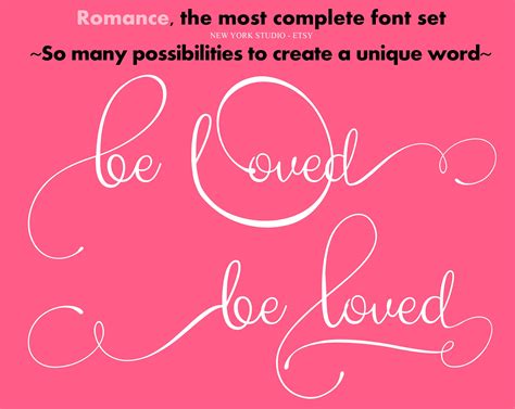 Brush Script Font Bundle Handwritten Font Modern Fonts Etsy
