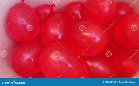 Red Water Balloons Stock Image Image Of Throw Splash 100092969