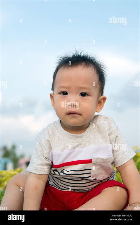 Portrait Of Asian Baby Boy Stock Photo Alamy