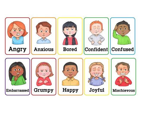 Emotions Clip Art And Cards Etsy In 2021 Card Art Emotional Art