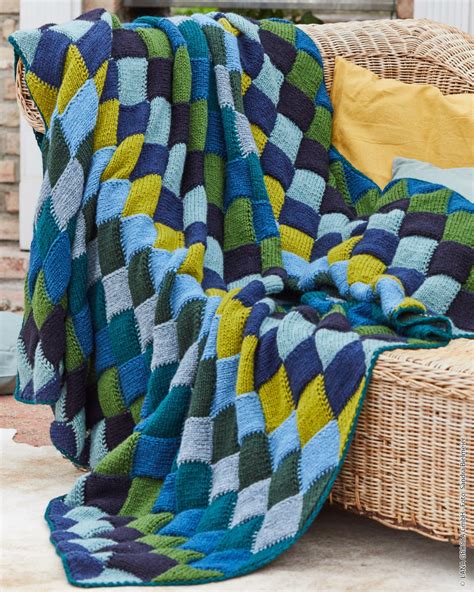 Weitere ideen zu decke stricken, stricken, decke. Entrelac Decke stricken - WOOLPLACE
