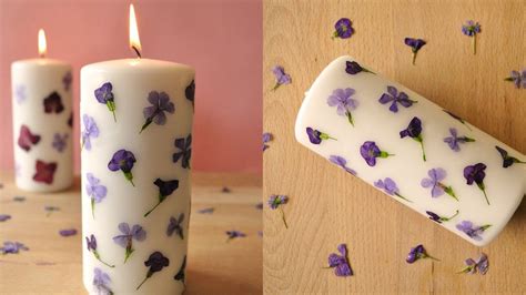 Pour the wax slowly into the rind. Pressed Flower Candle DIY | Pressed flower candles, Diy ...
