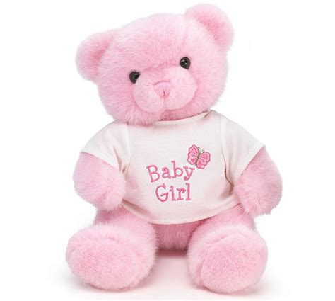Plush Pink Baby Girl Bear