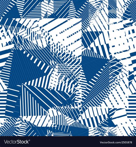 Blue Geometric Tiles Seamless Pattern Single Color