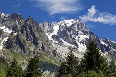 Italian Side Mont Blanc Summer Landscape Mont Blanc Is The Highest