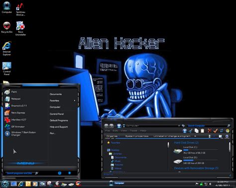 Alien Hacker Theme For Windows 7 Dzparadise