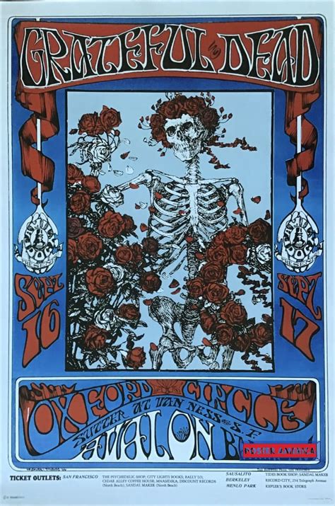 Grateful Dead Skull And Roses Oxford Circle Poster 24 X 36 Posteramerica
