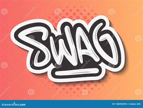 Swag Hand Drawn Vector Lettering Isolated On White Background