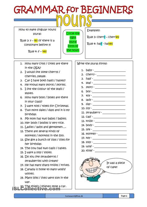 A unique series of five books: Grammar for Beginners: nouns (2) | FREE ESL worksheets ...