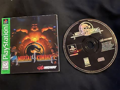 Mortal Kombat 4 Greatest Hits Registration PS1 Game And Manual Only