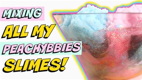 Mixing All My PEACHYBBIES RESTOCK SLIMES TOGETHER!🍑 *Giant Slime ...