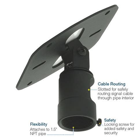 It offers easy installation and cable management for a tidy finished product. Premier Mounts Vaulted Angled Cathedral Ceiling Adapter PP-TL