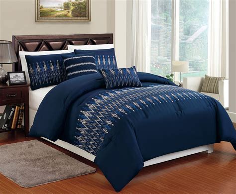 Size king comforter sets : 5 PCS Comforter Set Soft Brushed Microfiber W/ Embroidery ...
