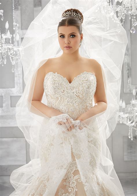 Over 1000 discounted designer wedding dresses available in all sizes to try on same day take away. Musetta Plus Size Wedding Dress | Morilee