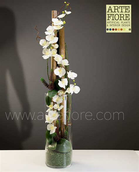 Fiori naturali o fiori artificiali? COMPOSIZIONE DI FIORI ARTIFICIALI CON ORCHIDEE E CANNE DI ...