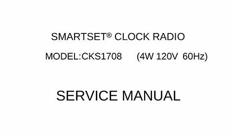 emerson smart set model cks1708 manual