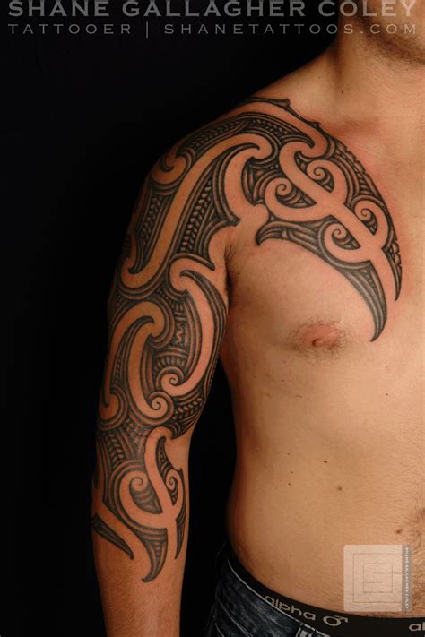 Shane Tattoos Maori Sleevechest Ta Mokotattoo