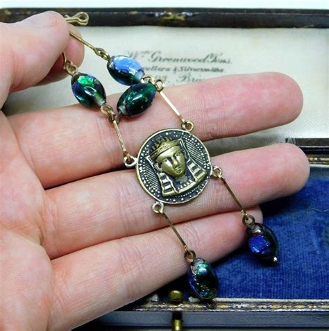 See more ideas about egyptian revival jewelry, art deco period, egyptian. RARE VINTAGE/ ANTIQUE EGYPTIAN REVIVAL ART DECO GLASS ...