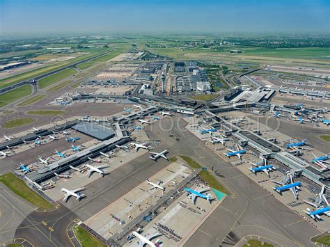 Aerial View Schiphol Airport Amsterdam Airport Schiphol With The F