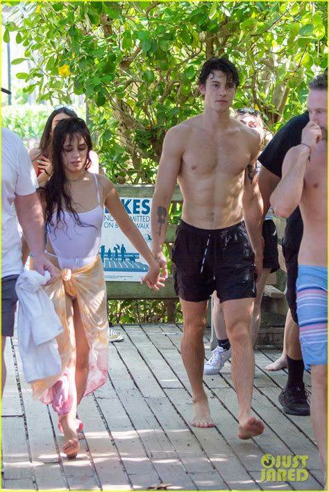 Shawn Mendes And Camila Cabello Kiss At The Beach Flaunt Hot Bodies In