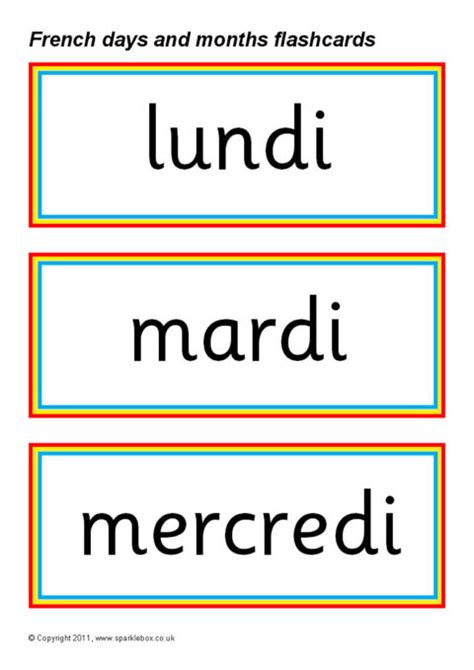 Learn about french days with free interactive flashcards. Preview