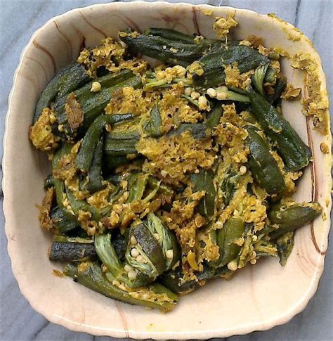 250gm okra salt as per taste 1/4 tbsp turmeric. Ladies finger made with khus khus | Indian food recipes ...