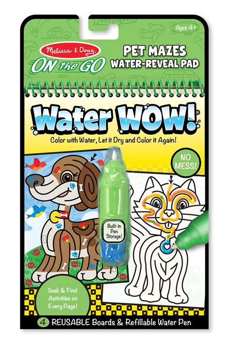 Download No-mess painting for kids! This exciting paint-with-water coloring book includes four reusable ...