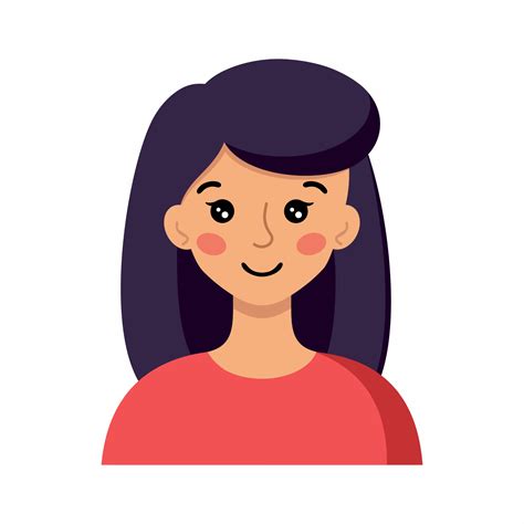 A Girls Face With A Beautiful Smile A Female Avatar For A Website And