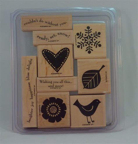 Amazon Com Stampin Up Best Wishes More Set Of Decorative Rubber Stamps Retired Arts