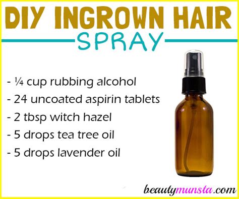 Treatment options for ingrown hairs that can be attempted at home include washing and gently scrubbing the area of the ingrown hair with a moist warm washcloth or an exfoliating scrub. DIY Ingrown Hair Treatment Spray | Also Prevents & Reduces ...