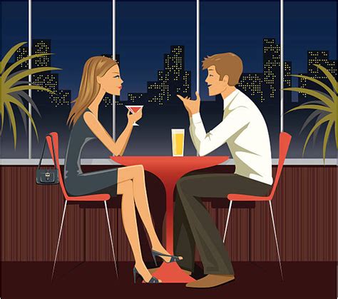Couple Flirting Bar Illustrations Royalty Free Vector Graphics And Clip