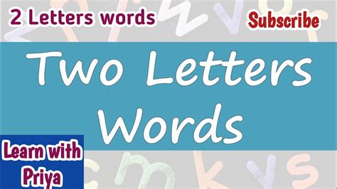 Learn 25 Two Letter Words In 10 Mins English Two Letters Words How