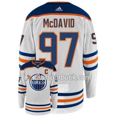 Edmonton Oilers Tröja Connor Mcdavid 97 Adidas Vit Authentic Herr
