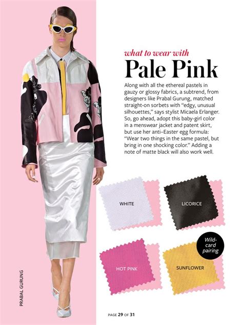 Instyle What To Wear With Pale Pink Colour Combinations Fashion Color