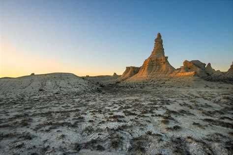 The Limestone Plateau Of Akkergeshen In Atyrau Region · Kazakhstan