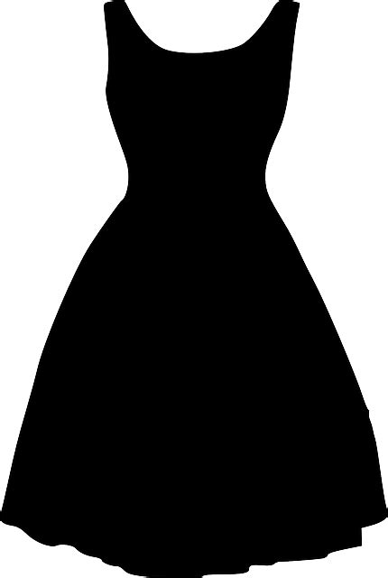 Vestido Negro Silueta Prendas De Gráficos Vectoriales Gratis En Pixabay