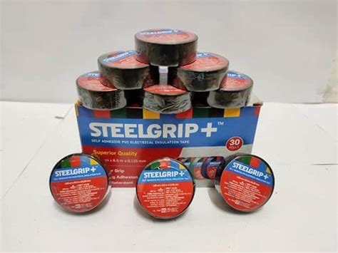 Black Steelgrip Plus Self Adhesive Pvc Electrical Insulation Tape At