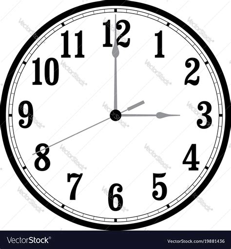 Clock With Movable Hands Royalty Free Vector Image