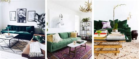 Le canapé en velours vert de boomingville. Inspirations pour un canapé en velours - Joli Place