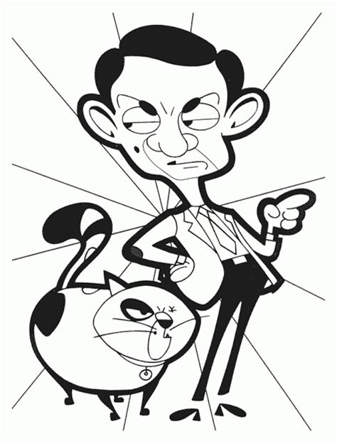Mr Bean Coloring Pages Sketch Coloring Page