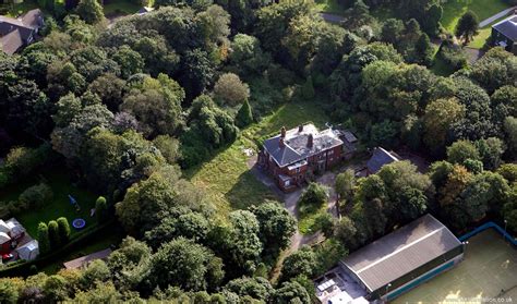 Derelict Mansion House On Markland Hill Bolton From The Air Aerial