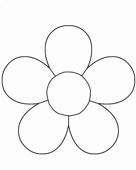 Pdf flower with two leaves. Flower Petals Coloring Pages Inspirational Flower Template ...