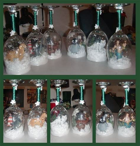 Christmas Wine Glass Snow Globes By Arimich On Deviantart Wine Glass