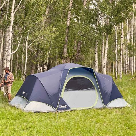Coleman Skydome Xl 8 Person Camping Tent Blue Night Sportsman S Warehouse