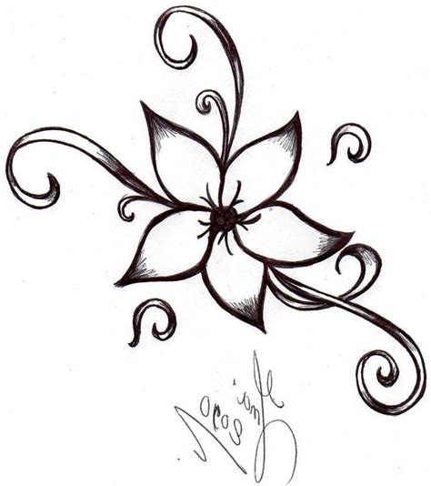 Simple Flower Drawing Easy Flower Drawings Simple Flower Design