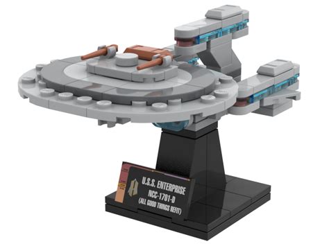 Uss Enterprise D All Good Things Refit Lego Star Trek Model Ship